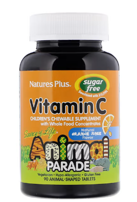 NaturesPlus, Source of Life, Animal Parade, Vitamin C, Children's Chewable Supplement