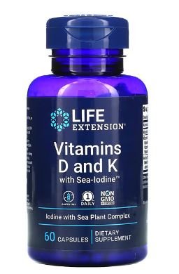 Life Extension, Vitamins D and K with Sea-Iodine