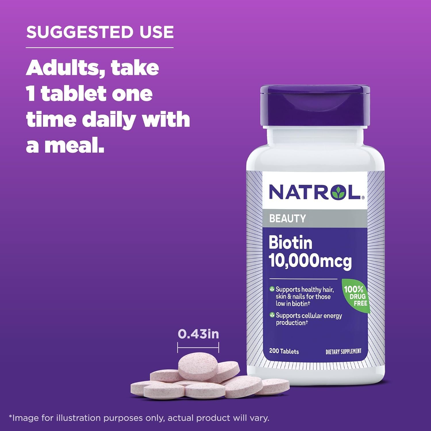 حبوب بيوتين Natrol للشعر